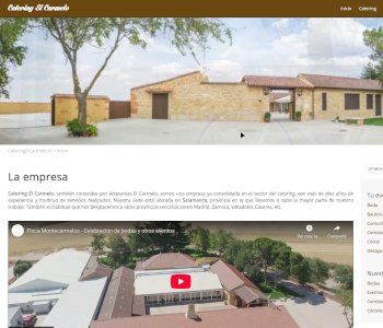 Captura de pantalla de la web cateringelcarmelo.es