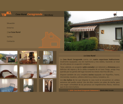 Captura de pantalla de la web casaruralceragrande.es