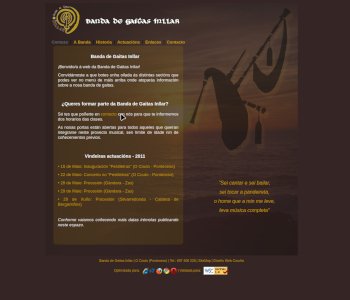 Captrua de pantalla de la web bandadegaitasinllar.es