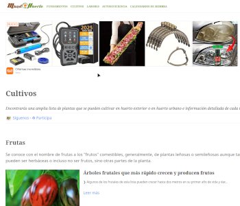 Captura de pantalla de la web mundohuerto.com